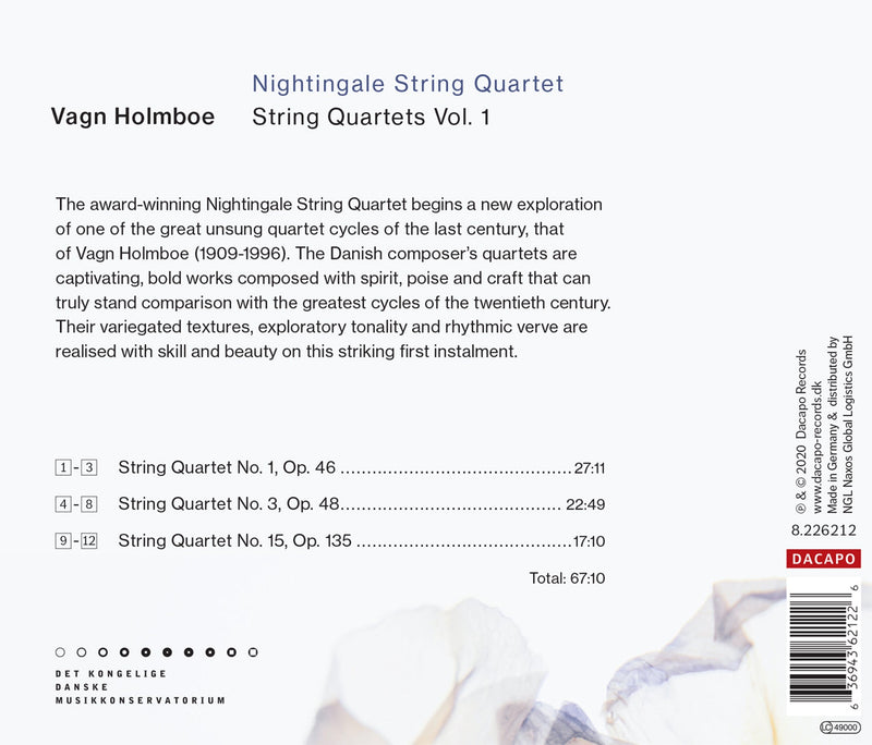 Holmboe: String Quartets, Vol. 1 / Nightingale String Quartet