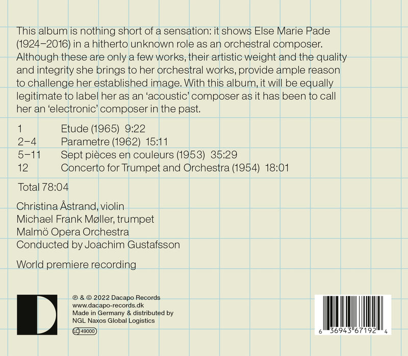 Pade: The Orchestral Album / Gustafsson, Malmö Opera Orchestra