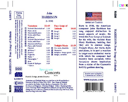 American Classics - Harbison: Four Songs Of Solitude, Etc