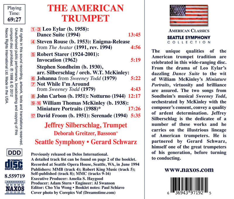 American Trumpet Music –
CARBON, J. / EYLAR, L. / MCKINLEY, W.T. / ROUSE, S. / SONDHEIM, S. / STARER, R.