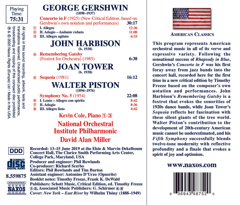 Gershwin, Tower, Piston & Harbison / Cole, Miller, NOIP