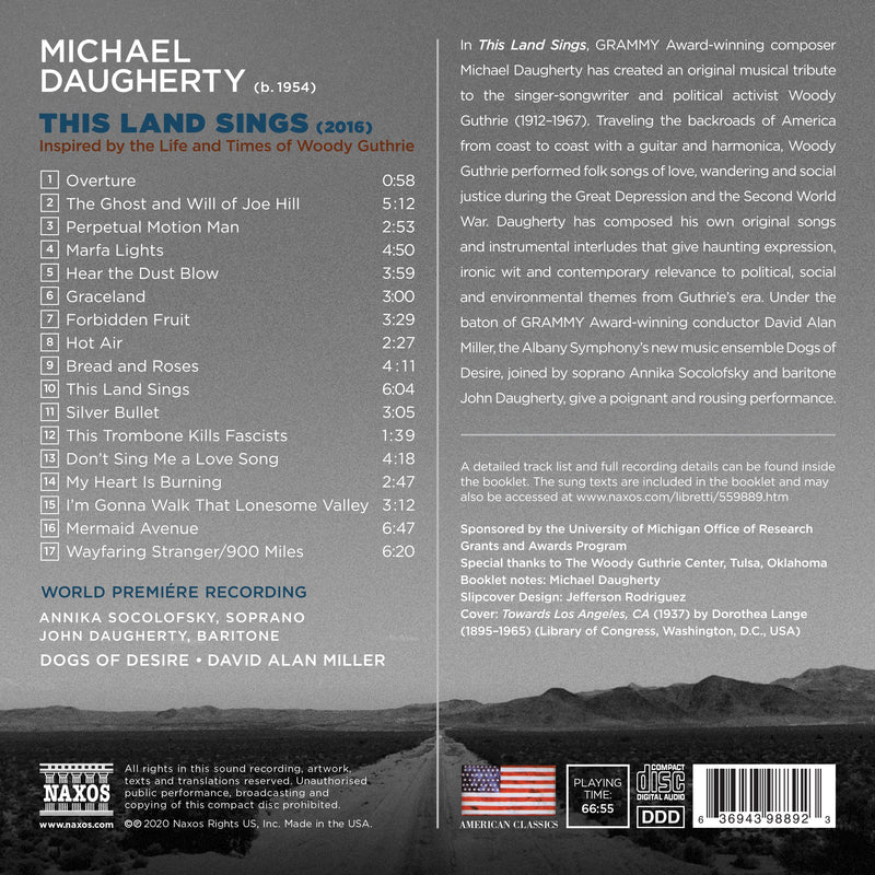 Daugherty: This Land Sings (Inspired by the Life and Times of Woody Guthrie)