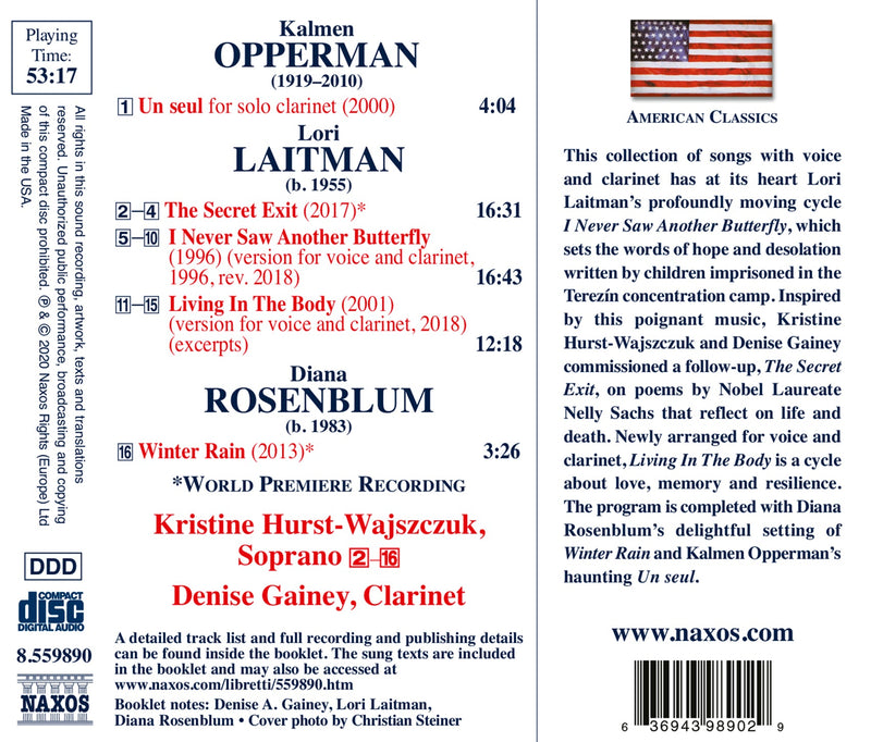 Opperman: Un seul - Laitmain: The Secret Exit & Other Works - Rosenblum: Winter Rain / Galney, Hurst-Wajszczuk