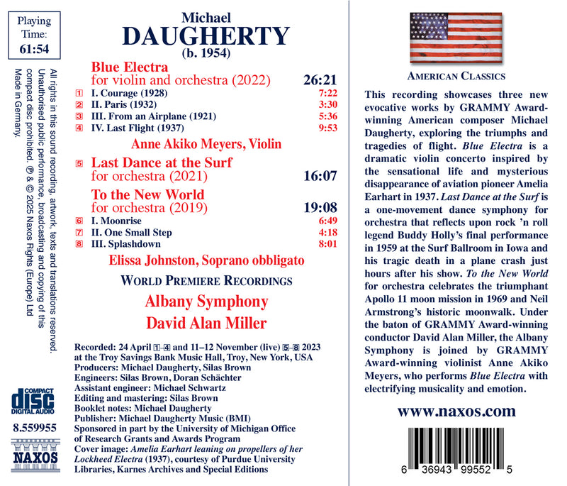 Daugherty: Blue Electra / Meyers, Miller, Albany Symphony