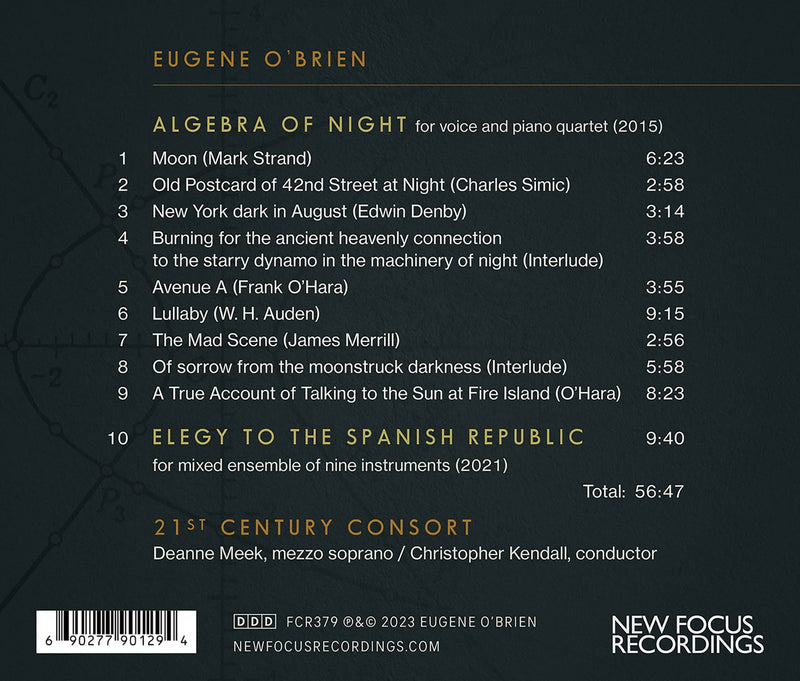 O'Brien: Algebra of Night / Kendall, 21st Century Consort