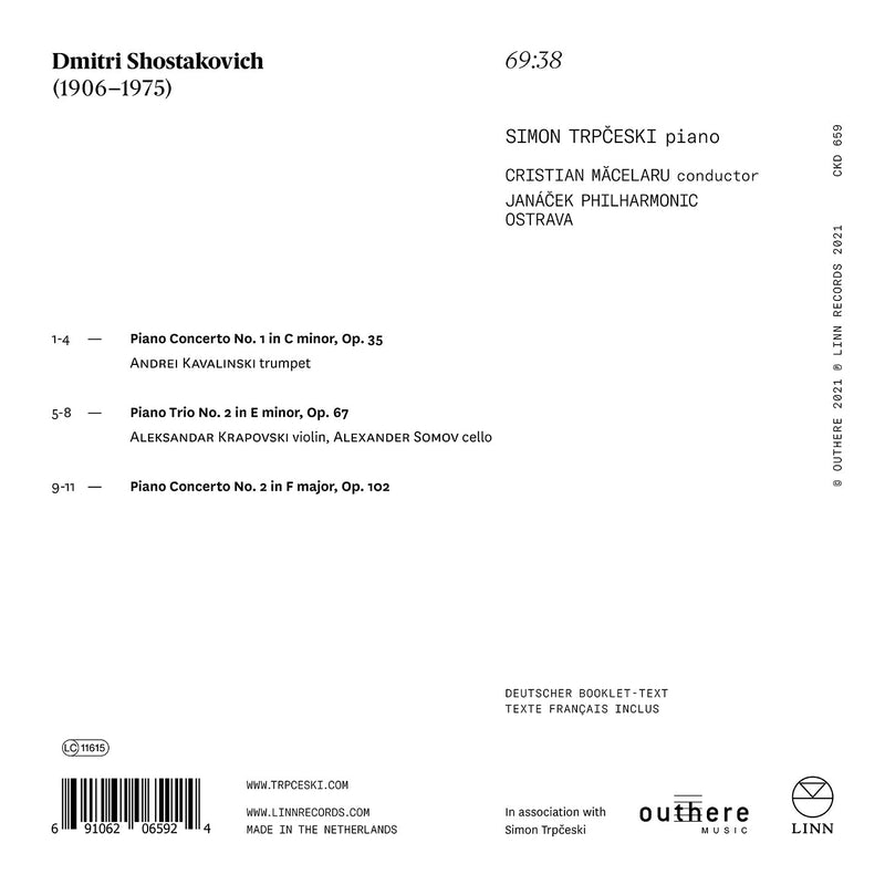 Shostakovich: Piano Concertos & Piano Trio No. 2 / Trpčeski, Măcelaru, Janáček Philharmonic Ostrava
