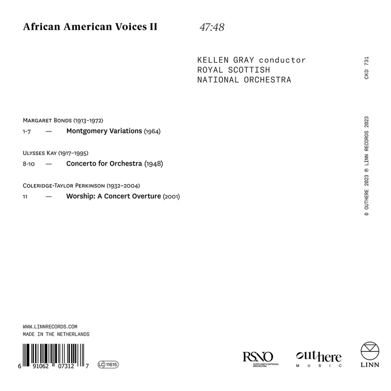 African American Voices II - Bonds, Kay & Perkinson / Gray, RSNO