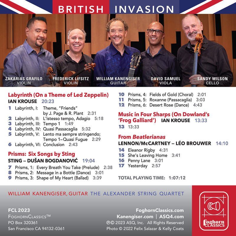 British Invasion / Kanengiser, Alexander String Quartet