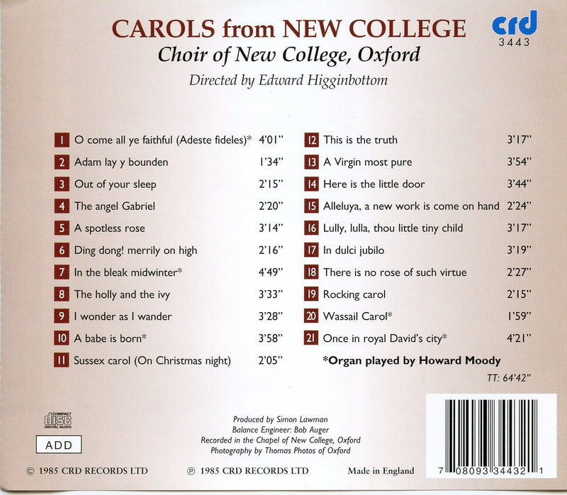 Carols from New College / Choir of New College, Oxford