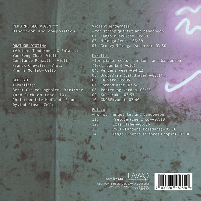 Glorvigen: Violent Tenderness; Kykelipi; Polaco / Glorvigen, Quatuor Diotima