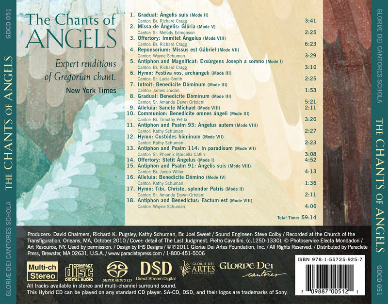 The Chants of Angels / Gloriae Dei Cantores Schola