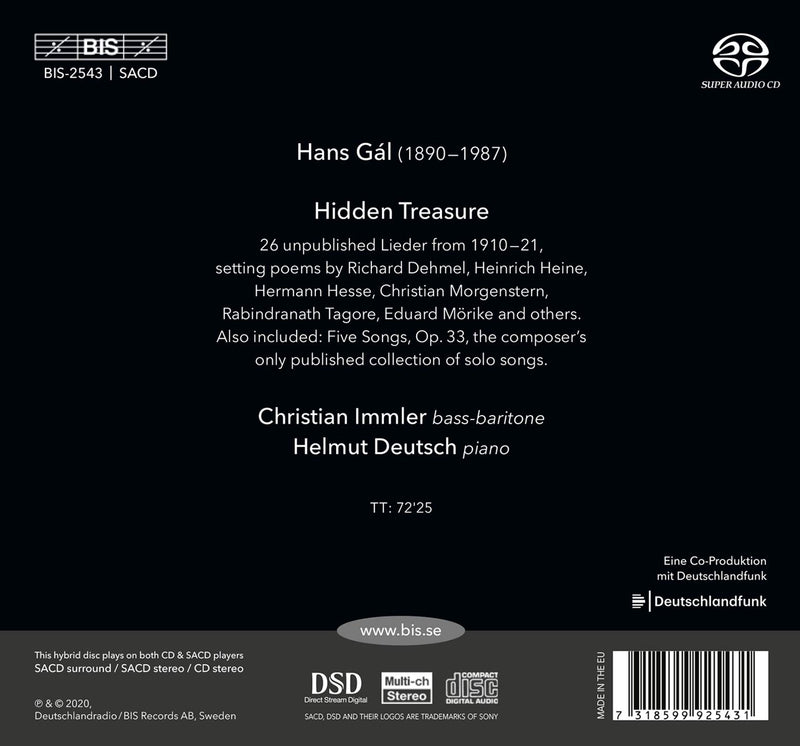 Hidden Treasure - Gal: Unpublished Lieder / Immler, Deutsch