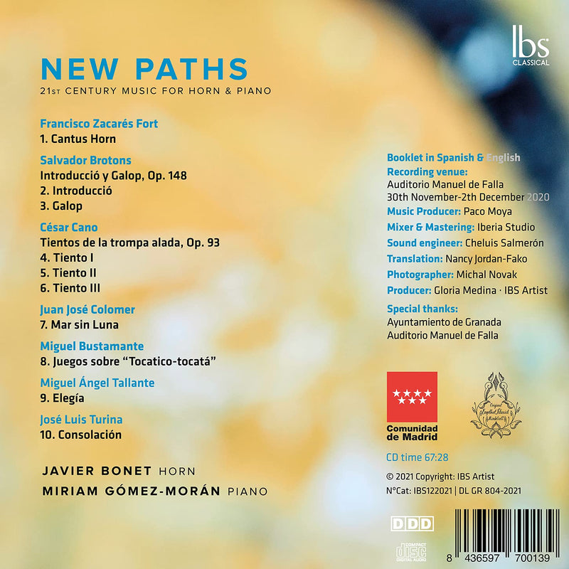 New Paths: 21st Century music for horn & piano / Gomez-Moran, Bonet
