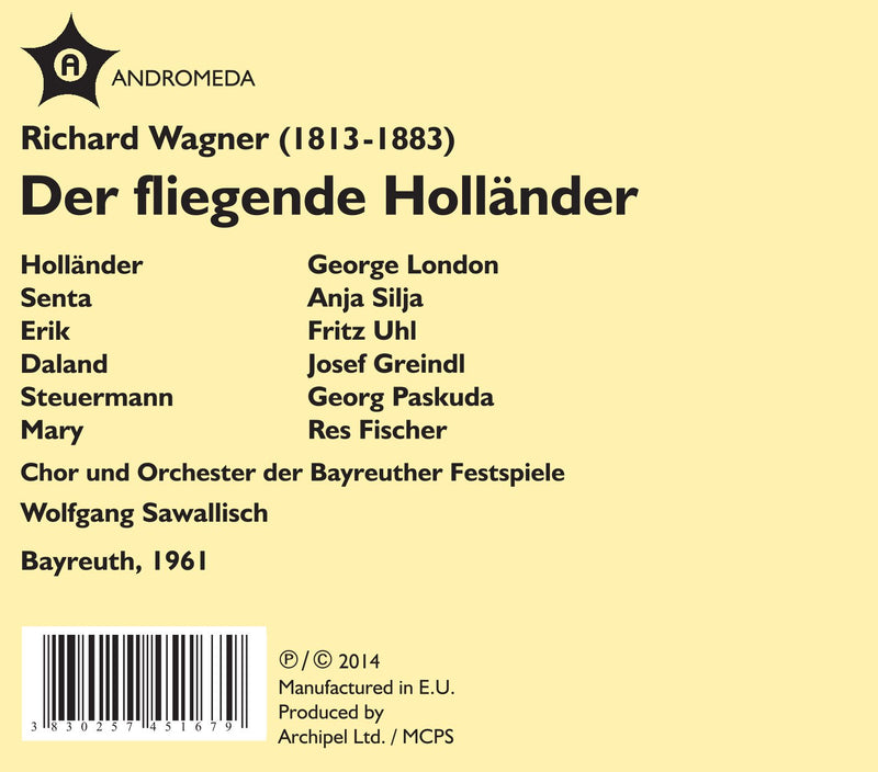 Richard Wagner: Der Fliegende Hollander (Bayreuth, 1961)