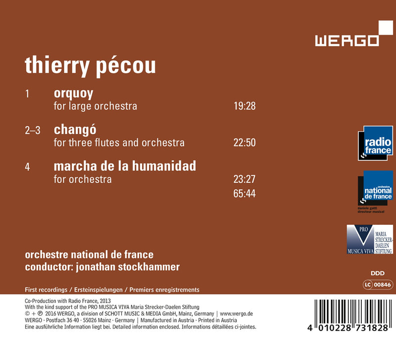 Pecou: Orquoy, Chango & Marcha de la humanidad / Stockhammer, French National Orchestra