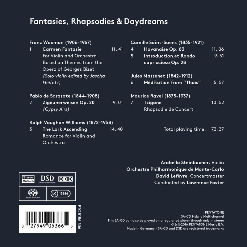 Fantasies, Rhapsodies & Daydreams / Steinbacher, Foster, Monte-Carlo Philharmonic