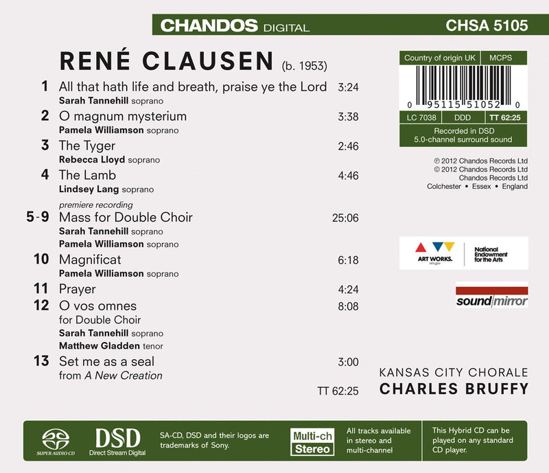 Life And Breath: Choral Works By Rene Clausen