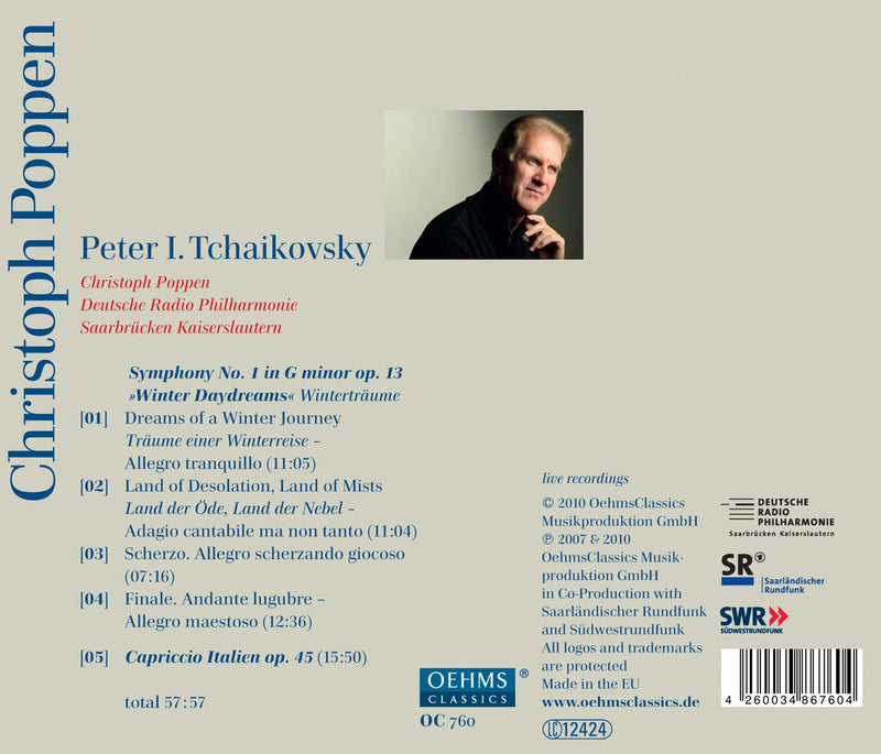 Tchaikovsky: Symphony No. 1; Capriccio Italien / Poppen, German Radio Orchestra Kaiserslautern