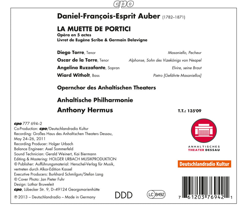 Auber: La Muette De Portici / Hermus, Anhaltische Philharmonie Dessau