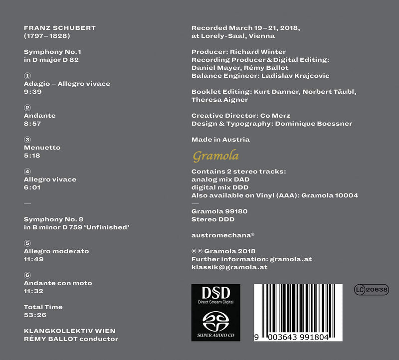 Schubert: Symphonies Nos. 1 & 8