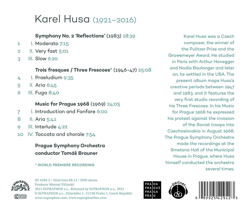 Husa: Music for Prague / Brauner, Prague Symphony Orchestra
