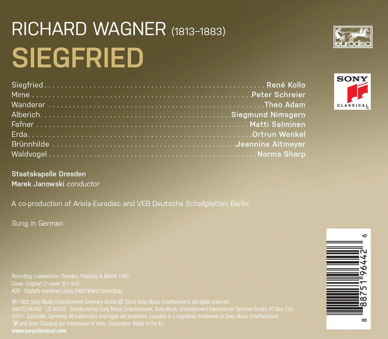 Wagner: Siegfried / Kollo, Janowski, Staatskapelle Dresden