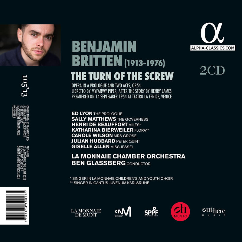 Britten: The Turn of the Screw / Matthews, Allen, Wilson, Lyon, Hubbard, de Beauffort, Bierweiler, Glassberg, La Monnaie Chamber Orchestra