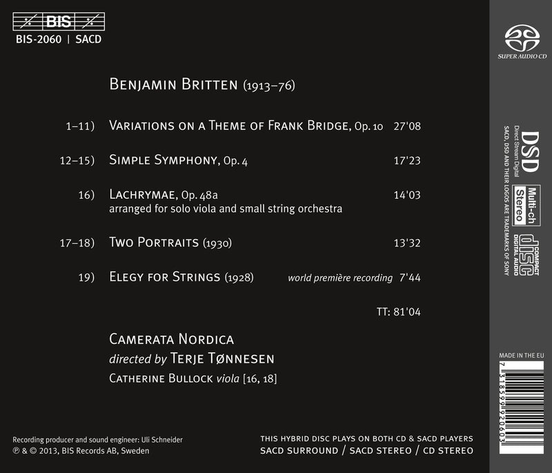 Britten: Frank Bridge Variations - Lachrymae - Elegy For Str