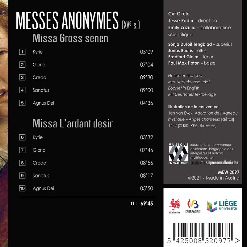 Messes anonymes: Missa Gross senen - Missa L'ardant desir / Rodin, Cut Circle