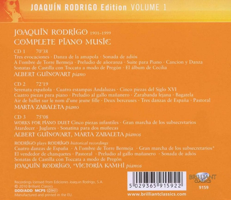 Rodrigo: Complete Piano Music