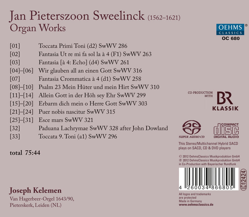 Norddeutsche Orgelmeister Vol 5 - Sweelinck / Joseph Kelemen