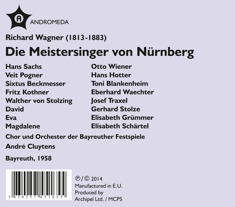 Richard Wagner: Die Meistersinger Von Nurnberg (Bayreuth, 1958)