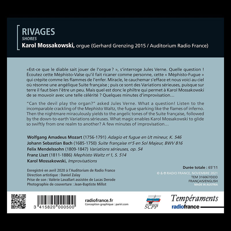 Bach, Mozart, Mendelssohn, Liszt: Rivages / Mossakowski