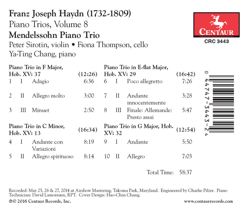 Haydn: Piano Trios, Vol. 8