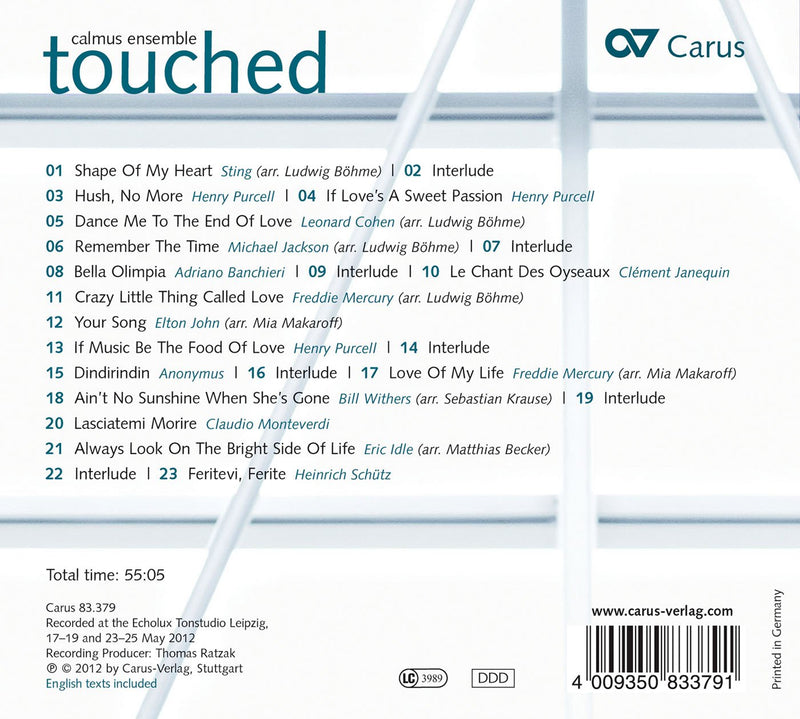 Touched / Calmus Ensemble