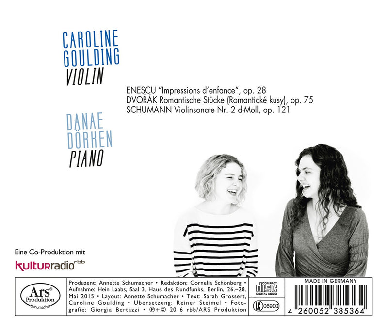 Enescu, Dvorák & Schumann: Works for Violin & Piano