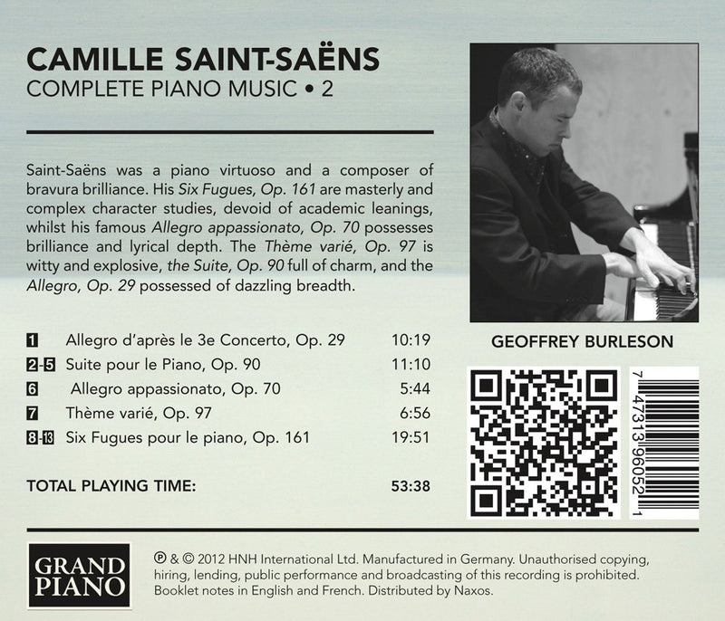 Saint-Saens: Complete Piano Works Vol 2 / Geoffrey Burleson