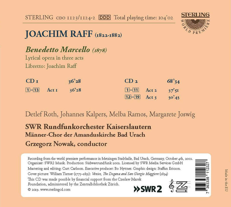 Raff: Benedetto Marcello / Nowak, Southwest German Radio Orchestra