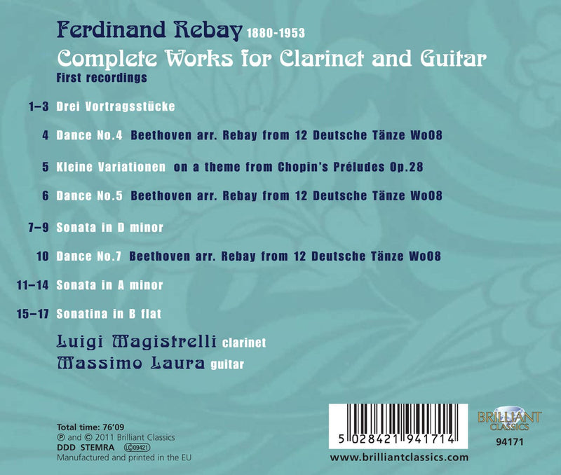 Rebay: Complete Works For Clarinet & Guitar / Magistrelli, Laura