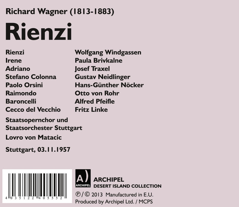Richard Wagner: Rienzi