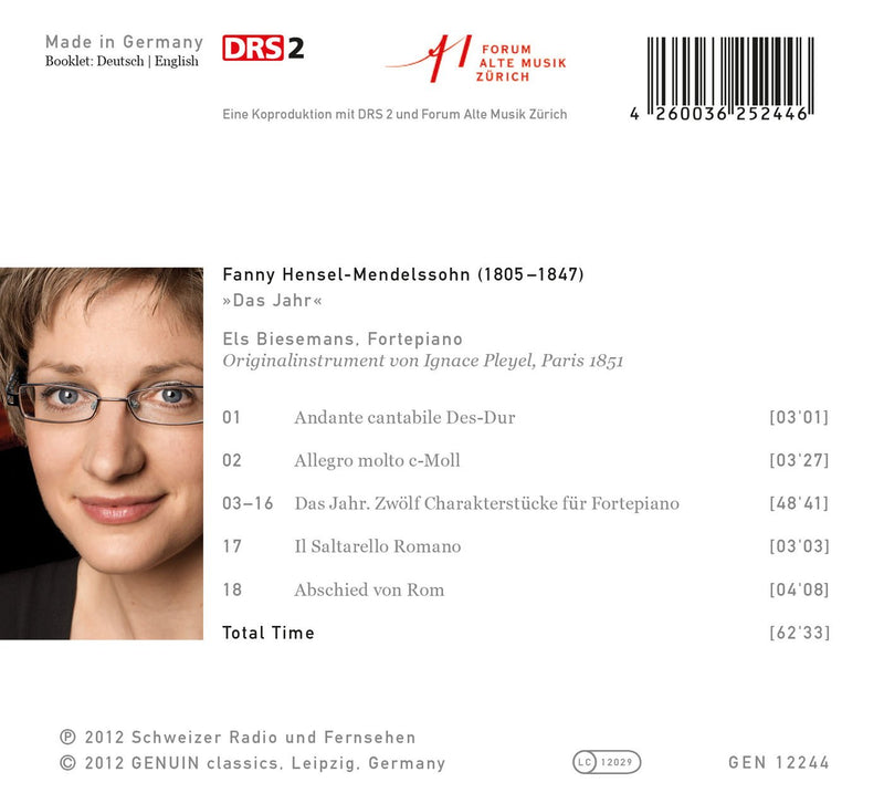 Fanny Hensel-Mendelssohn: Das Jahr / Els Biesemans
