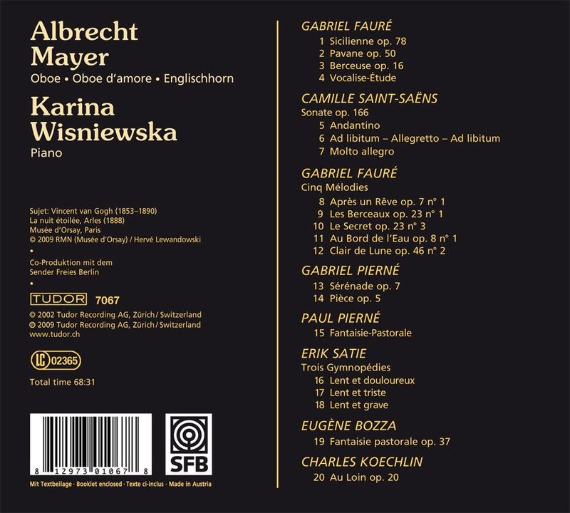 Saint-Saens: Sonata for Oboe and Piano; Faure / Mayer, Wisniewska