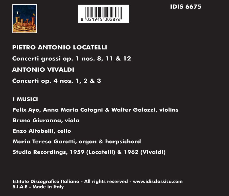 Locatelli: Concerti, Op. 1 Nos. 8, 11 & 12; Vivaldi: Concerti, Op. 4 Nos. 1, 2 & 3
