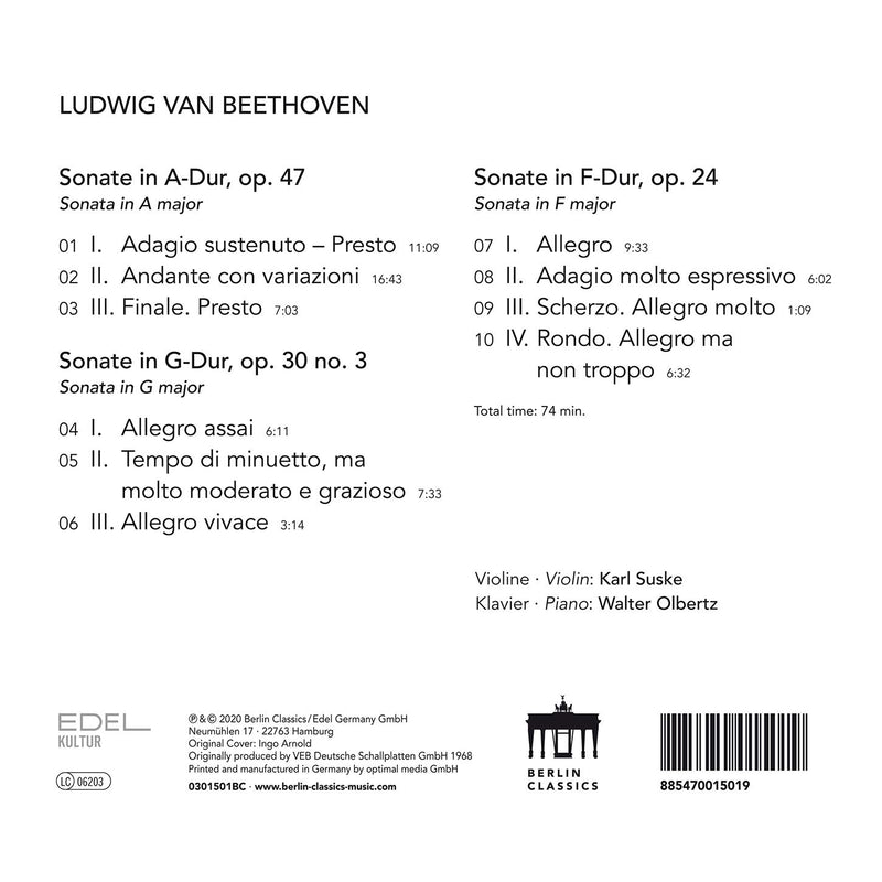 Beethoven: Sonate fur Klavier und Violine / Suske, Olbertz