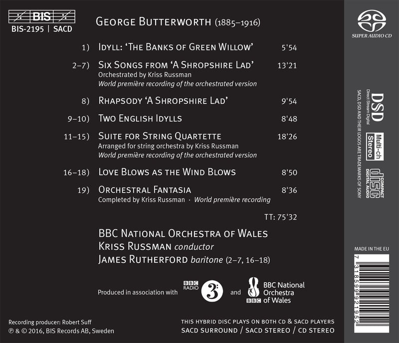 Butterworth: Orchestral Works & Works for Voice & Orchestra