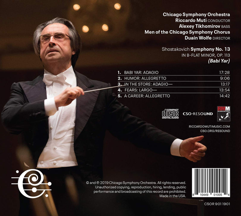 Shostakovich: Symphony No. 13 "Babi Yar" / Tikhomirov, Muti, Chicago Symphony