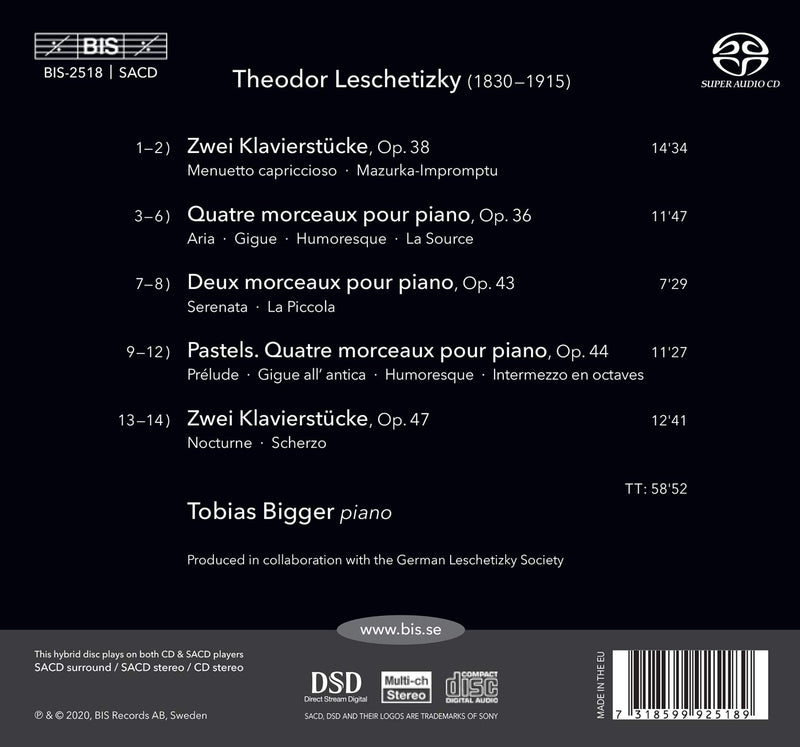 Leschetizky: Morceaux pour piano / Bigger