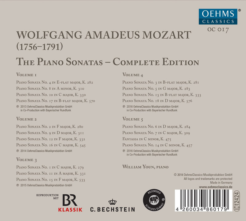 William Youn Plays Mozart Sonatas (Complete Edition)