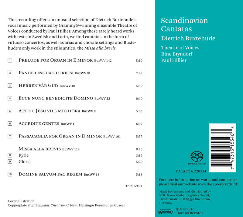 Buxtehude: Scandinavian Cantatas / Hillier, Theatre Of Voices