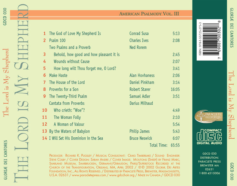 American Psalmody, Vol. 3: The Lord Is My Shepherd